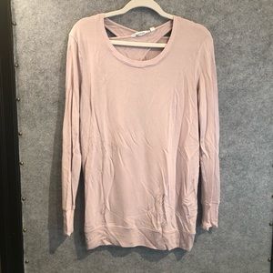 Athleta crisscross blush sweatshirt